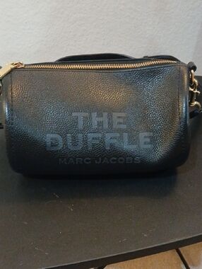 Marc Jacobs Black 'The Duffle' Pebbled Leather Crossbody Belt Bag